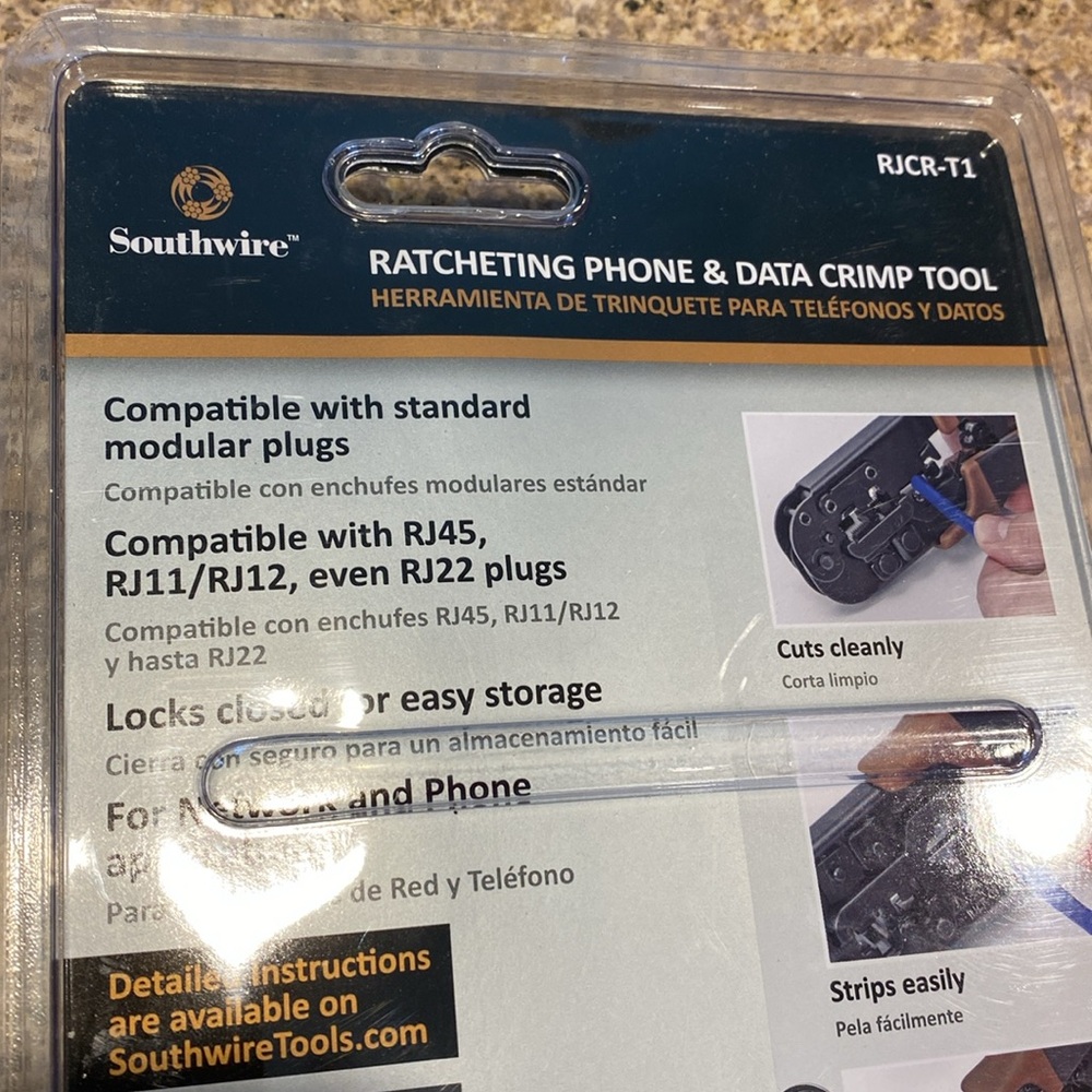 NIP Southwire Ratcheting Phone & Data Crimp Tool RJCR-T1 - Picture 9 of 11